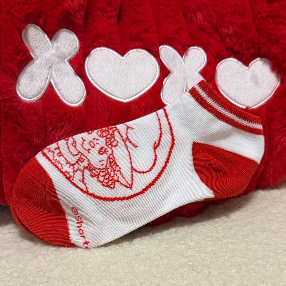 NWOT Strawberry Shortcake Red and White Socks